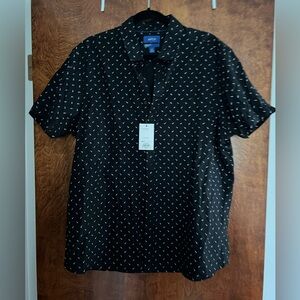 Kohl's Men's Black and White Guitar Button Down Shirt XL